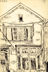 202723 Gezicht op de achtergevel van het huis Berkelstraat 8 te Utrecht.